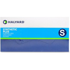 Halyard Synthetic Plus PF Vinyl Exam Gloves 9.50" Glove Length - Polymer Coating - Small Size - For Right/Left Hand - Clear - Latex-free, Non-sterile - 100 / Box