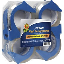 Duck HP260 High Performance Packaging Tape 60 yd Length x 1.88" Width x 3.1 mil Thickness - Crystal Clear - Acrylic - UV Resistant - For Packing, Shipping, Storing, Label Protection - 4 / Pack