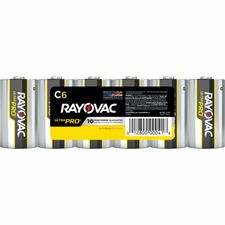Rayovac Ultra Pro Alkaline C Batteries For Multipurpose - C - 1.5 V DC - 6 / Pack