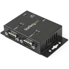 StarTech.com 2 Port Industrial Wall Mountable USB to Serial Adapter Hub with DIN Rail Clips External - USB - PC, Mac - 2 x Number of Serial Ports External - 1 x Number of USB Ports - 1 - TAA Compliant