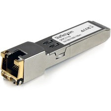 StarTech.com Cisco SFP-GE-T Compatible SFP Transceiver Module - 1000BASE-T For Data Networking - 1 x RJ-45 10/100/1000Base-T Network LAN - Twisted PairGigabit Ethernet - 10/100/1000Base-T - Hot-pluggable - 1 Each