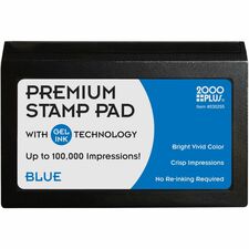 Cosco 2000 Plus Gel Ink Premium Stamp Pad 3" Height x 4.3" Width x 3.5" Depth - Blue Ink - 1 Each