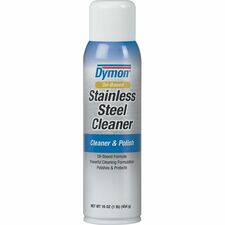 Dymon Oil-based Stainless Steel Cleaner For Stainless Steel, Aluminum, Chrome, Copper, Brass - 16 fl oz (0.5 quart) - Neutral Scent - Recommended For: Spot Remover, Grease Remover, Water Mark Remover, Film Remover, Fingerprint Remover - pH Balanced - Whit
