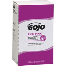 Gojo® Rich Pink Antibacterial Lotion Soap Refill 2.11 quart - Soil Remover - Antibacterial - 1 Each