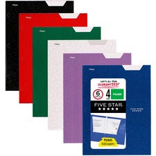 Mead Pocket Folder 4 Internal Pocket(s) - Assorted - 6 / Pack