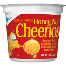 Cheerios Honey Nut Cereal-In-A-Cup Low Fat - Honey Nut - 1 Serving Cup - 1.80 oz - 6 / Pack