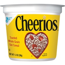 Cheerios Cereal-in-a-Cup Original - 1 Serving Cup - 1.30 oz - 6 / Pack