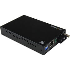 StarTech.com Gigabit Ethernet Multi Mode Fiber Media Converter SC 550m - 1000 Mbps 1 x Network (RJ-45) - 1 x SC Ports - DuplexSC Port - Multi-mode - 850 nm Fiber - Gigabit Ethernet - 10/100/1000Base-T, 1000Base-SX/LX - 0.55 km - AC Adapter - Rack-mountabl