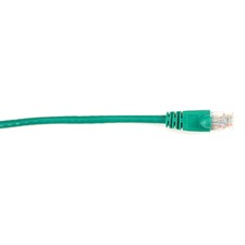 Black Box Connect Cat.6 UTP Patch Network Cable 25 ft Category 6 Network Cable for Network Device - First End: 1 x RJ-45 Network - Male - Second End: 1 x RJ-45 Network - Male - 1 Gbit/s - Patch Cable - Gold Plated Contact - CM - 26 AWG - Green - 1 Each