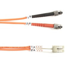 Black Box Fiber Optic Duplex Patch Network Cable 3.20 ft Fiber Optic Network Cable for Transceiver, Switch, Server, Network Device - First End: 2 x ST Network - Male - Second End: 2 x LC Network - Male - 10 Gbit/s - Patch Cable - OFNR - 50/125 µm -