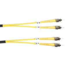 Black Box Fiber Optic Duplex Patch Network Cable 6.50 ft Fiber Optic Network Cable for Transceiver, Switch, Server, Network Device - First End: 2 x ST Network - Male - Second End: 2 x ST Network - Male - 10 Gbit/s - Patch Cable - OFNR - Yellow - 1 Each