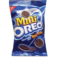 Oreo Mini Chocolate Sandwich Cookies Vanilla, Chocolate - 1 Serving Pack - 1.75 oz Packet - 60 / Carton