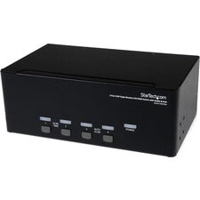 StarTech.com 4 Port Triple Monitor DVI USB KVM Switch with Audio & USB 2.0 Hub 4 Computer(s) - WUXGA - 1920 x 1200 - Rack-mountable, Desktop - TAA Compliant