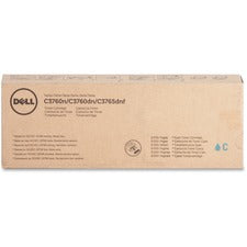 Dell Original Extra High Yield Laser Toner Cartridge - Cyan - 1 Each 9000 Pages