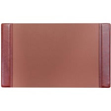 Dacasso Leather Side-Rail Desk Pad 20" Width - Leather - Brown - 1 Each