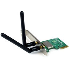 StarTech.com IEEE 802.11n Wi-Fi Adapter for Desktop Computer - TAA Compliant PCI Express x1 - 300 Mbit/s - 2.48 GHz ISM - Plug-in Card