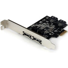 StarTech.com PCIe SATA Controller Serial ATA/600 - PCI Express x1 - Plug-in Card - 4 Total SATA Port(s) - 2 SATA Port(s) Internal - 2 SATA Port(s) External - PC
