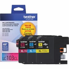 Brother Innobella LC1033PKS Original High Yield Inkjet Ink Cartridge - Tri-pack - Cyan, Magenta, Yellow - 3 / Pack 600 Pages Cyan, 600 Pages Magenta, 600 Pages Yellow