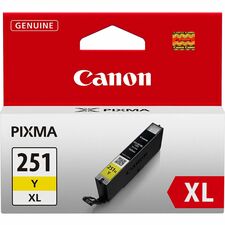 Canon CLI251XLY Original Inkjet Ink Cartridge - Yellow - 1 Each Inkjet - Yellow - 1 Each