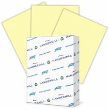 Hammermill Colors Recycled Copy Paper - Canary 96 Brightness - Letter - 8 1/2" x 11" - 24 lb Basis Weight - Smooth - Sustainable Forestry Initiative (SFI) - Jam-free, Acid-free - Canary - 500 / Ream