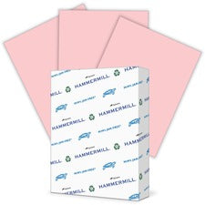 Hammermill Colors Recycled Copy Paper - Pink Letter - 8 1/2" x 11" - 24 lb Basis Weight - Smooth - Sustainable Forestry Initiative (SFI) - Jam-free, Acid-free - Pink - 500 / Ream