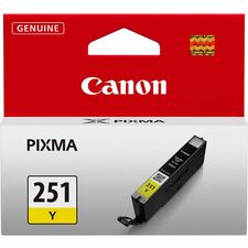 Canon CLI-251Y Original Inkjet Ink Cartridge - Yellow - 1 Each Inkjet - Yellow - 1 Each