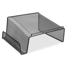 Lorell Mesh Wire Angled Height Mesh Phone Stand 11.1" Height x 10.1" Width x 5.3" Depth - Steel - Black - 1 Each