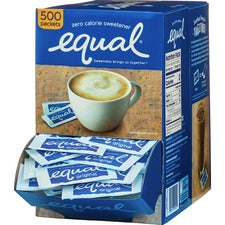 Equal Zero Calorie Original Sweetener Packets 0.035 oz (1 g) - Artificial Sweetener - 500 / Box