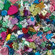 Creativity Street 1/2 lb Acrylic Gems Assorted - Acrylic - 1 Pack