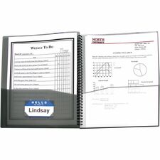 C-Line Letter Portfolio 8 1/2" x 11" - 8 Internal, Front Pocket(s) - Smoke, Clear - Heavy Duty, Archival-safe - 1 Each
