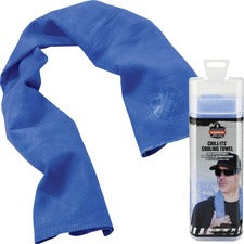 Ergodyne Chill-Its 6602 Evaporative Cooling Towel Blue - Polyvinyl Alcohol (PVA) - 1 Each