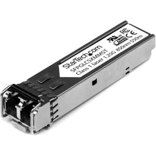 StarTech.com Cisco Compatible Gigabit Fiber SFP Transceiver Module MM LC - 550m (Mini-GBIC) For Data Networking, Optical Network - 1 x LC Duplex 1000Base-SX Network - Optical Fiber - Multi-mode - 1.25 Gigabit Ethernet - 1000Base-SX - Hot-pluggable, Hot-sw