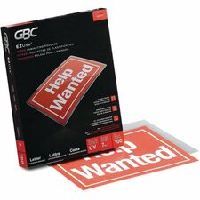 GBC Fusion EZUse Laminating Pouches Sheet Size Supported: Letter - Laminating Pouch/Sheet Size: 8.50" Width x 11" Length x 7 mil Thickness - Glossy - for Document - UV Resistant, Fade Resistant - Clear - 100 / Box