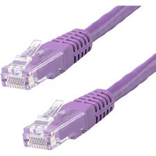 StarTech.com 10ft Purple Cat6 UTP Patch Cable ETL Verified 10 ft Category 6 Network Cable for Network Device - First End: 1 x RJ-45 Network - Male - Second End: 1 x RJ-45 Network - Male - 10 Gbit/s - Patch Cable - Gold Plated Connector - CMG - 24 AWG - Pu