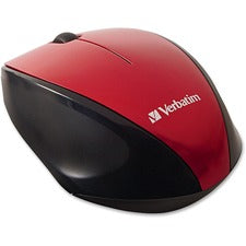 Verbatim Wireless Multi-trac LED Optical Mouse Blue Optical - Wireless - Radio Frequency - 2.40 GHz - Red - USB 2.0 - Scroll Wheel - 3 Button(s) - 1 Each
