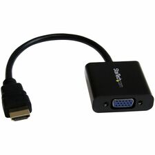 StarTech.com HDMI to VGA Adapter Converter for Desktop PC / Laptop / Ultrabook - 1920x1080 1 x 19-pin HDMI Digital Audio/Video - Male - 1 x 15-pin HD-15 - Female - Black - 1 Each