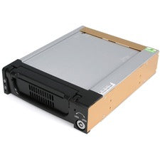 StarTech.com DRW150SATBK Drive Bay Adapter for 5.25" - Serial ATA/600 Host Interface Internal - Black 1 x HDD Supported - 1 x Total Bay - 1 x 3.5" Bay - Aluminum