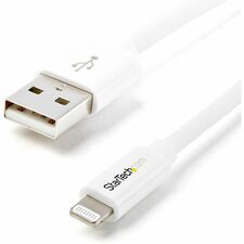 StarTech.com Sync/Charge Lightning/USB Data Transfer Cable 3.28 ft Lightning/USB Data Transfer Cable for iPad, iPhone, iPod, Desktop Computer, MAC - First End: 1 x 4-pin USB Type A - Male - Second End: 1 x 8-pin Lightning - Male - 480 Mbit/s - MFI - Shiel