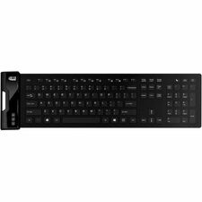 Adesso SlimTouch 232 Antimicrobial Waterproof Flex Keyboard (Full Size) Cable Connectivity - USB Interface - 120 Key(s) - Multimedia, Internet, Email, Windows Key Hot Key(s) - Rugged - English (US) - QWERTY Layout - Computer - PC, Windows - Industrial Sil