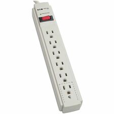 Tripp Lite series 6-Outlets, 8-Ft Cord, 990 Joule Strip, Flat Plug - Protect It! Surge Suppressor 6 x NEMA 5-15R - 1875 VA - 990 J - 120 V AC, 125 V AC Input - 8 ft - Wall Mountable