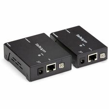 StarTech.com HDMI over CAT5 HDBaseT Extender - Power over Cable - Ultra HD 4K 1 Input Device - 1 Output Device - 229.66 ft Range - 2 x Network (RJ-45) - 1 x HDMI In - 1 x HDMI Out - 4K - 4096 x 2160 - Twisted Pair - Category 6 - TAA Compliant