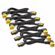 APC by Schneider Electric Power Cord Kit (6 ea), Locking, C13 to C14 (90 Degree), 1.8m, North America For PDU - 10 A - Black - 6 ft Cord Length - IEC 60320 C14 / IEC 60320 C14 - 1 Each