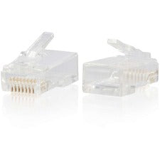 C2G RJ45 Cat6 Modular Plug 1 Each - 1 x RJ-45 Network Male - Clear