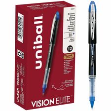uniball™ Vision Elite Rollerball Pen 0.5 mm Micro Pen Point - Blue Ink - Pigment-based - 1 Each