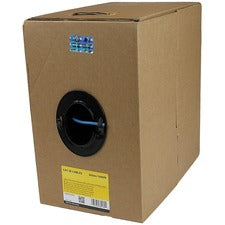StarTech.com 1000 ft Roll of Blue Plenum CMP Cat5e Solid UTP Bulk Cable 1000 ft Category 5e Network Cable for Network Device - First End: Bare Wire - Second End: Bare Wire - 1 Gbit/s - Plenum, CMP, FT6 - 24 AWG - Blue - 1 Each - TAA Compliant