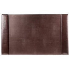 Dacasso Bonded Leather Side-Rail Desk Pad Rectangular - 30" Width x 18" Depth - Felt Backing - Bonded Leather - Brown