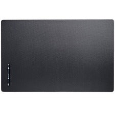 Dacasso Leatherette Desk Mat Rectangular - 30" Width x 19" Depth - Felt Backing - Leatherette - Black