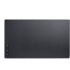 Dacasso Leatherette Desk Mat Rectangular - 34" Width x 20" Depth - Felt Backing - Leatherette - Black
