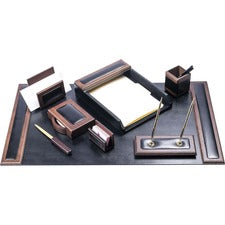 Dacasso Walnut & Leather Desk Set 1 Each