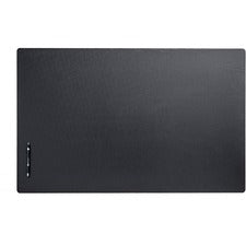 Dacasso Leatherette Desk Mat Rectangular - 38" Width x 24" Depth - Felt Backing - Leatherette - Black